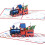 Delicate Christmas Train Foldable Card Handmade Details-1 set 5