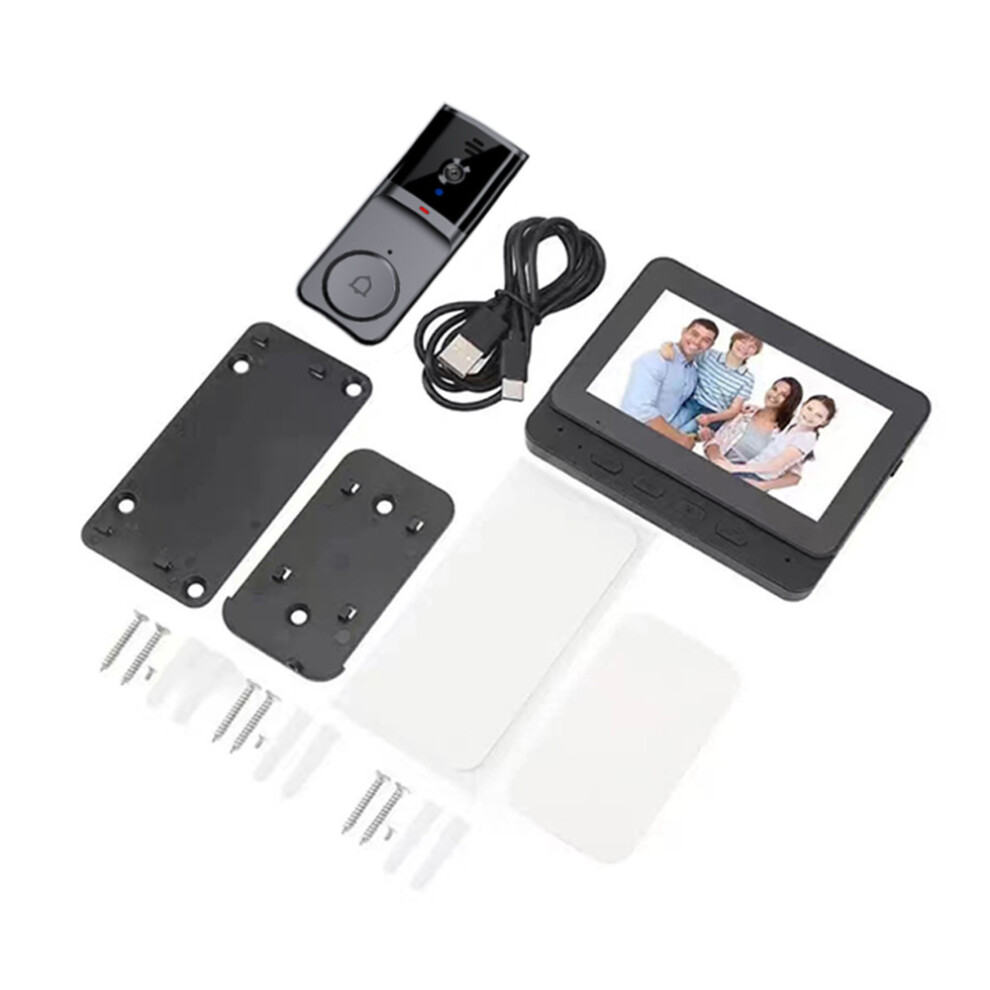Wireless Video Doorbell System, 2.4Ghz Intercom Door Camera With Remote Video Call And Visual Doorbell Camera Functionality, Hd Camera With Wide Angle 9454554467450