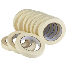 Cinta adhesiva multiusos, con respaldo de papel crepé, 10 rollos de 0,98 pulgadas x 55 yardas (550 yardas en total), cinta fácil de rasgar para