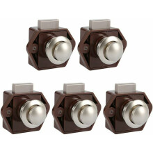 Loquets de porte et poignées de meuble faciles à utiliser, finition nickel mat, mécanisme de verrouillage sans clé pour une compatibilité