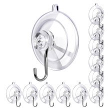 Set van 12 doorzichtige PVC-zuighaken Efficiënt, sterk klevend,