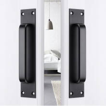 2 maniglie scorrevoli per porte a granaio, di alta qualità, resistenti alla corrosione e alla ruggine, ideali per ante di armadi e mobili.