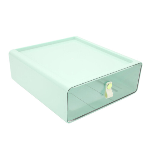 Desktop Grocery Storage With Compact Stackable Design, Double Reinforcement For Office, Home, Student Dormitory (13 Drawers) 1