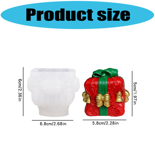 Christmas Gift Box Silicone Candle Mold Multipurpose Silicone 2