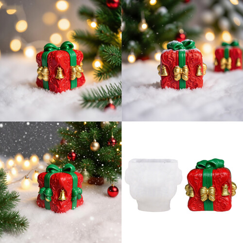 Christmas Gift Box Silicone Candle Mold Multipurpose Silicone 1