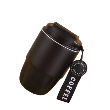 Doppelwandiger Vakuum-Kaffeebecher,-Schwarze einfarbige Farbe