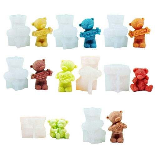 Reusable Castings Candle Making Mould Cylinders Silicone-D215 1