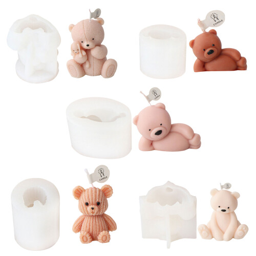 DIY 3D Aromatherapy Candle Handmade Gift Silicone Soap-1284 1