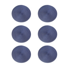 Sets de table ronds tressés élégants, lot de 6, résistants aux taches, en polypropylène tissé antidérapant et isolant thermique pour une