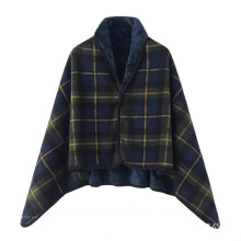 Doublelayer Wrap Blanket, Elevate Your Comfort Experience, Quilted Cotton Lining, Warm Plush Shawl Scarf For Everyday Use, Length Adjustable Straps, M