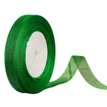 Ribín Organza Chic, Ribíní Fabraice Trédhearcacha le haghaidh Ceardaíocht DIY Sofaisticiúil, Sifín Bog Trédhearcach Síodúil le haghaidh