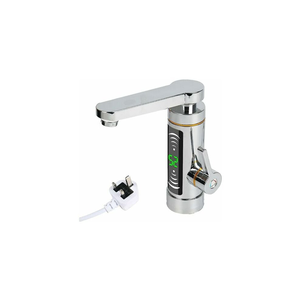 Tankless Water Heater With 360-Degree Rotating, Stainless Steel Adjustable Temperature Electric Kitchen Faucet, Water-Saving Fast Heating Tap With Dig 9135470994106