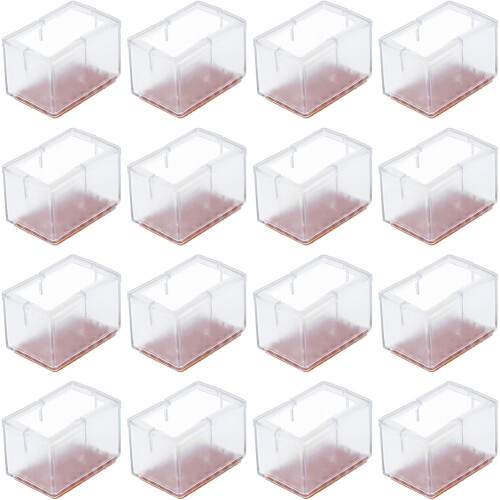 Protetores de pés de mesa e cadeira em silicone, almofadas de feltro autoadesivas Exceed com design transparente e praticamente invisível, 1