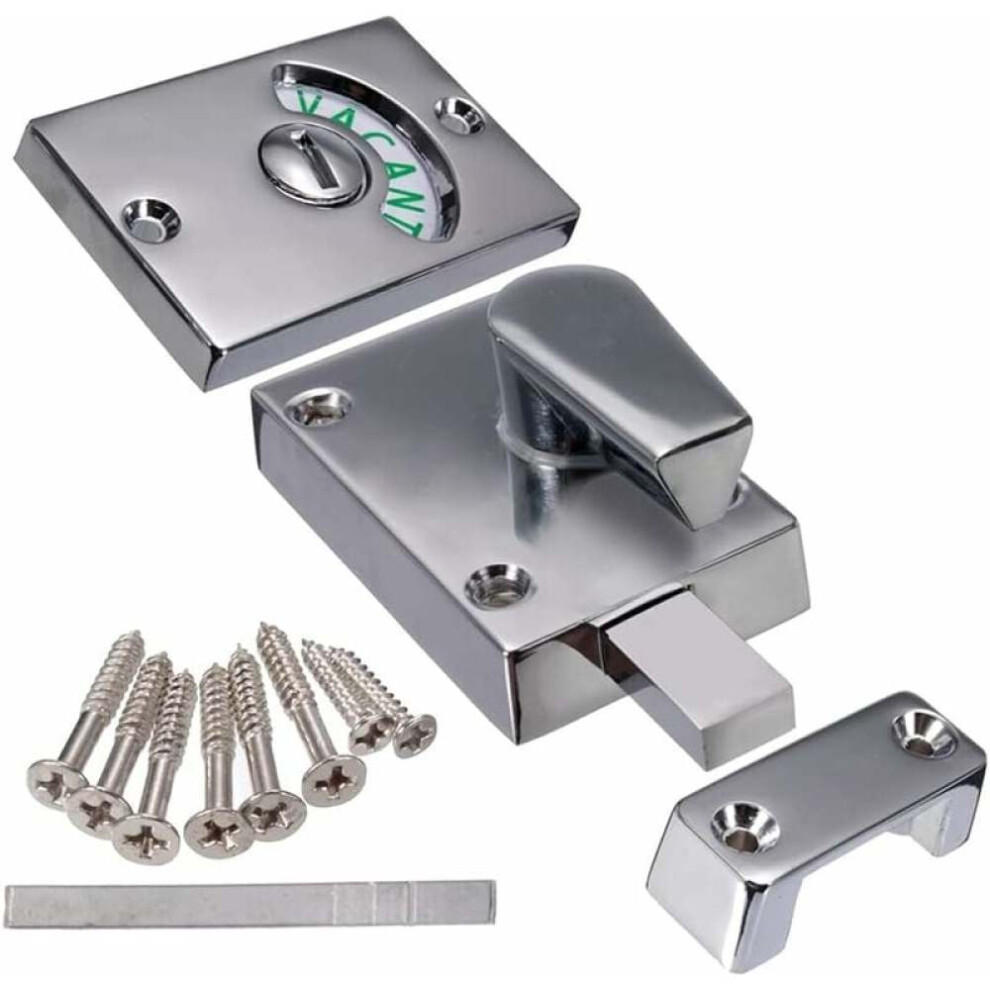 Deadbolt Lock For Public Toilet, Indicator Bolt With Privacy Partition Door Lock Function, Bathroom Lock Featuring Vacant Occupied Indicator And Latch 9454554524313