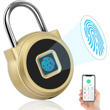Biometrisches Sicherheitsschloss mit Fernentsperrung, intelligentes Vorhängeschloss mit USB-Ladefunktion und wiederaufladbarem Akku, wasserdichtes