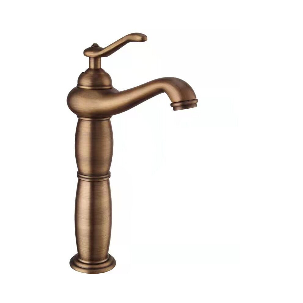 Chic Bathroom Faucet, Antique Finish Single Lever Mixer Tap, High-Quality Brass Structure And Ceramic Valves Offer Durability And A Sleek Look 9135470994229