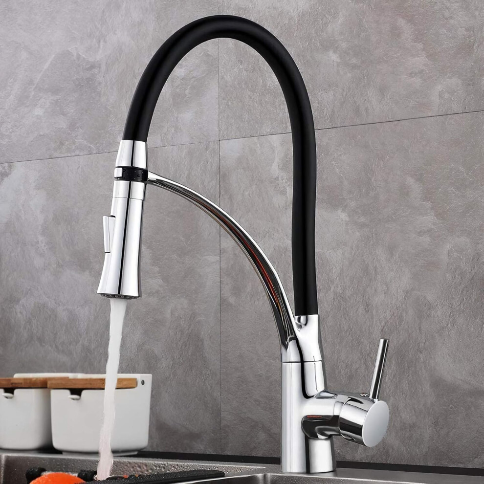 360 Swivel Kitchen Faucet, Touch On Faucets For Deck Mount With Easy Install, Corrosion Resistant 304 Stainless Steel And Silicone For Commercial 9135470995073