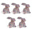Easter Rabbit Ornament Charm Rabbit Stuffied Doll-gray floral 1