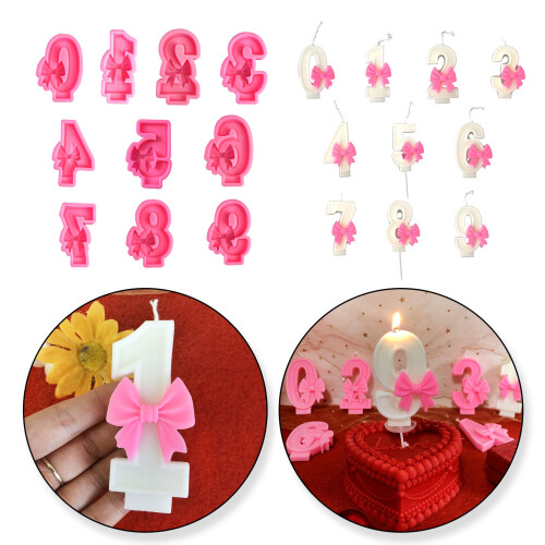Bowknot Baking Molds Bow Number Silicone Mould Handmade Epoxy-4 2