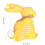 Easter Rabbit Ornament Charm Rabbit Stuffied Doll-gray floral 4