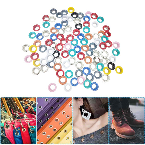 100 Pieces 5mm Inner Diameter Eyelets Mixed Colors Air Eye for 1