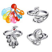 Adjustable Knitting Crochet Loop Rings Metal Yarn Guide-Set 2