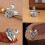 Adjustable Knitting Crochet Loop Rings Metal Yarn Guide-Set 2 7