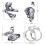 Adjustable Knitting Crochet Loop Rings Metal Yarn Guide-Set 2 4