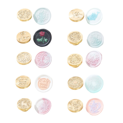 Flower Pattern Wax Stamp Head Replacement for Wedding-flower 1