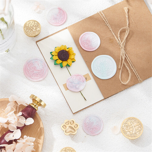 Flower Pattern Wax Stamp Head Replacement for Wedding-flower 2