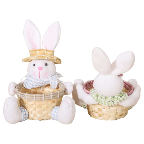 Easter Rabbit Miniatures Lovely Rabbit with Basket Miniatures