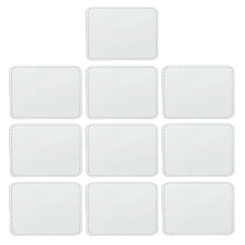 10 Pieces Blank Leather Hat Patches Blank-Rectangle 1 large