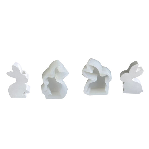 Easter Rabbit Silicone Moulds 3D Rabbit Candle Holder Epoxy-2 1
