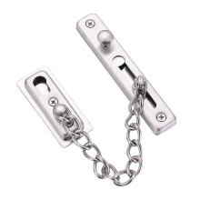 Fechadura de segurança com corrente para porta, acabamento escovado à mão, visualização ou ventilação seguras, fácil instalação em portas