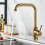 Solid Brass Antique Kitchen Faucet, Easy Installation with Included Hardware, Ceramic Valve Core for Reliable Performance 2