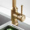 Solid Brass Antique Kitchen Faucet, Easy Installation with Included Hardware, Ceramic Valve Core for Reliable Performance 5