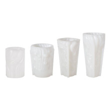 Carved Cylinder Candle Mold- A