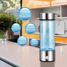 Draagbare waterstofwaterfles voor een actieve levensstijl, waterstofwatergenerator met snelle elektrolyse en USB-oplaadmogelijkheid, hoge opbrengst