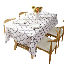 Nappe rectangulaire pour l'intérieur et l'extérieur, en vinyle anti-taches avec envers en flanelle, pour tables rectangulaires et rondes, motif