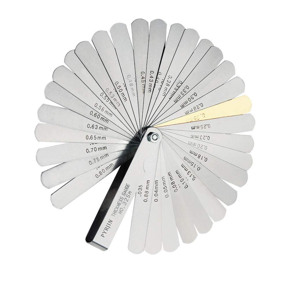 Stainless Steel Gauge Tool, Anti-Rust Foldable Feelers For Dual Marked Metric And Imperial Easy Identification, Portable Precision Measuring Tool For 9454554520865
