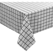 Versatile Dining Protector, Vinyl Tablecloth With Heat-Resistant Spillproof Coating For Everyday Use, Non-Slip Backing Ensures Secure Fit For Indoor A