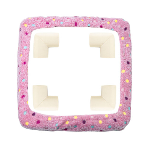 Gripper Strips Frame Cover Punch Needle Frame-pink 40*40cm