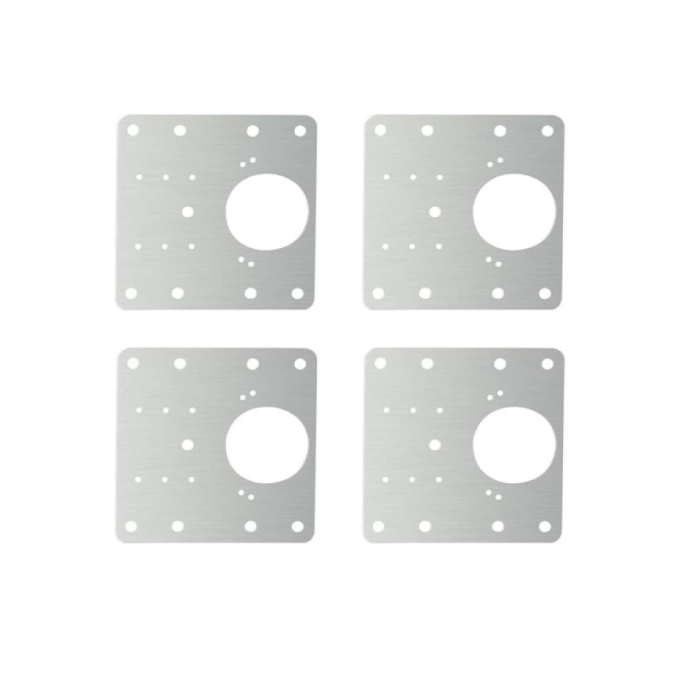 Hinge Repair Reinforcement, Stainless Steel Variable Overlay Hinge Bracket With Multi-Hole Mount For Heavy Duty Furniture Fixation 9454554502885