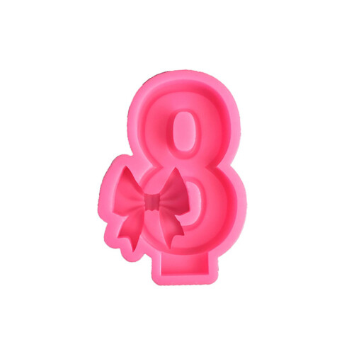 Bowknot Baking Molds Bow Number Silicone Mould Handmade Epoxy-8