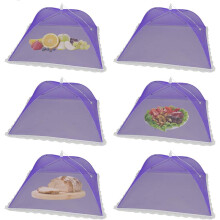 Couvre-plats pliables en filet, tente alimentaire extérieure (43 x 43 cm) avec support robuste et filet fin en polyester pour une protection