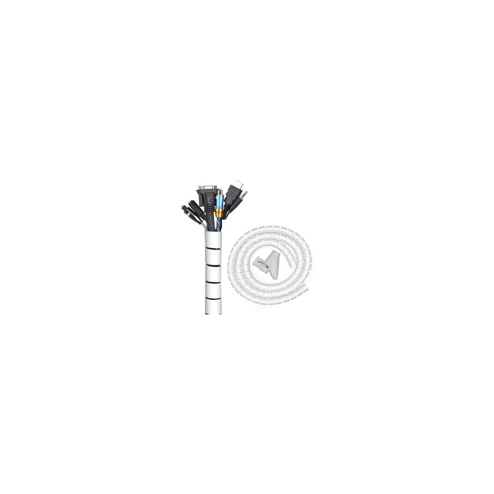 Cord Organizer Sleeve, Flexible Rubber Spiral Cord Wrap, Fire Retardant Material Ensures Safety, Expandable To Fit Small Or Large Bundles, For Home An 9454554487793