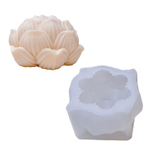 Reusable Casting Candle Making Lotuses Flower Silicone DIY 3D-L