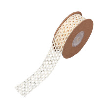 Cotton Lace Ribbon Weeding Ribbon Trim Craft Wrapping-Beige