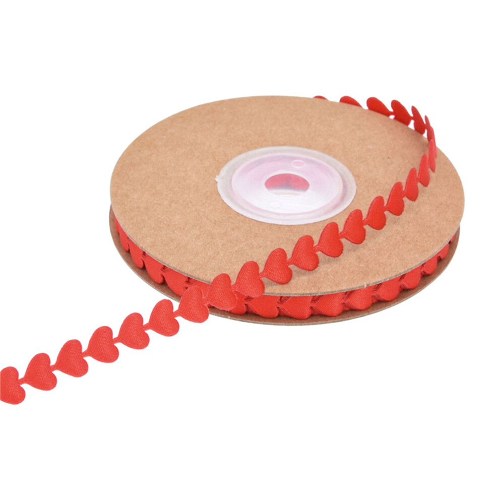 Valentine Day Ribbon Heart Ribbon Fabric Ribbon for-red1