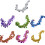 10Pcs Heart Tinsel Garlands Colorful Scene Layout Props-6 3